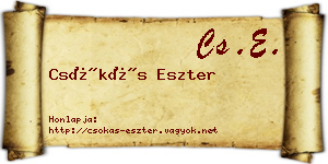 Csókás Eszter névjegykártya