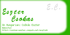 eszter csokas business card